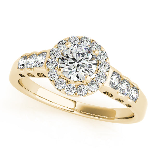 Round Halo Diamond Engagement Ring · 0.46 ct tw