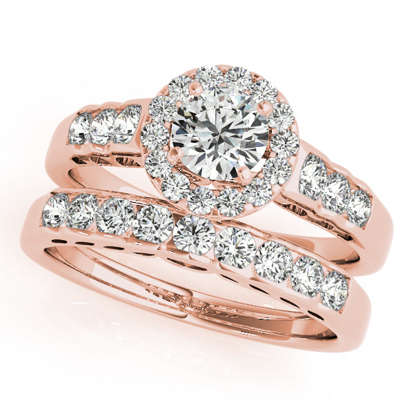 Round Halo Diamond Engagement Ring · 0.46 ct tw