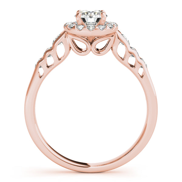 Round Halo Diamond Engagement Ring · 0.46 ct tw