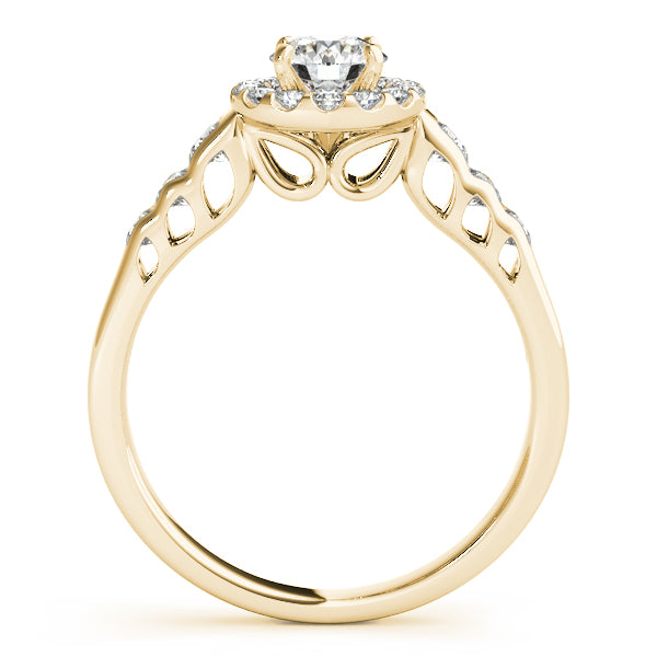 Round Halo Diamond Engagement Ring · 0.46 ct tw