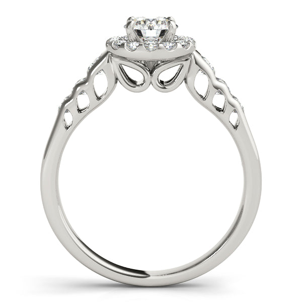 Round Halo Diamond Engagement Ring · 0.46 ct tw