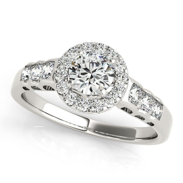 Round Halo Diamond Engagement Ring · 0.46 ct tw