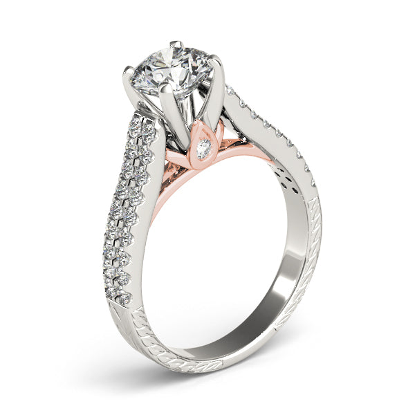 Pave Diamond Engagement Ring · 0.53 ct tw