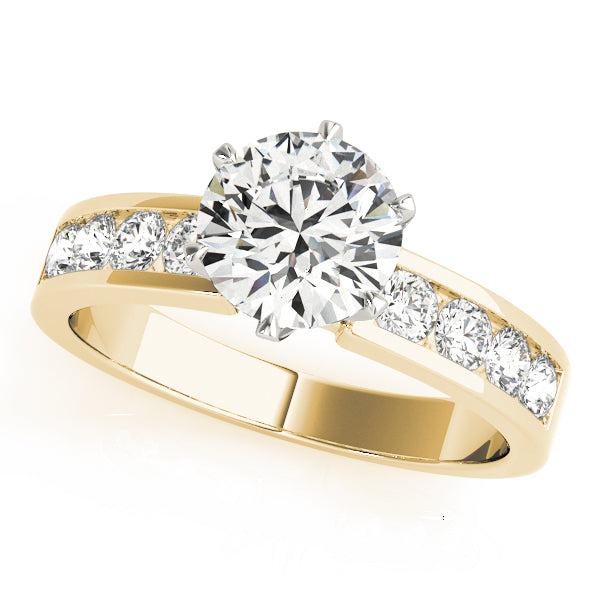 Round Single Row Channel Set Diamond Engagement Ring · 1.56 ct tw