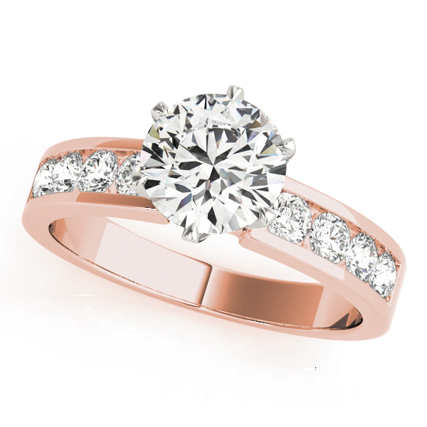 Round Single Row Channel Set Diamond Engagement Ring · 2.30 ct tw