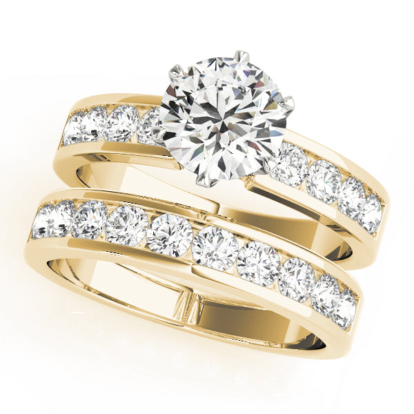 Round Single Row Channel Set Diamond Engagement Ring · 1.56 ct tw