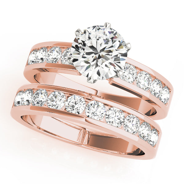 Round Single Row Channel Set Diamond Engagement Ring · 1.56 ct tw