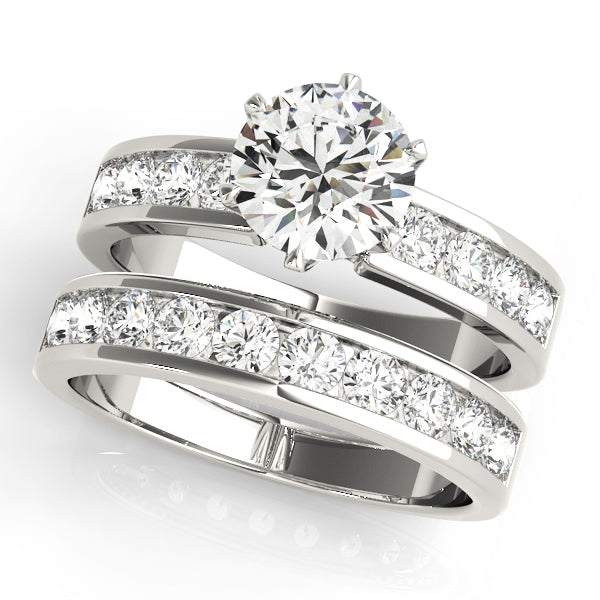 Round Single Row Channel Set Diamond Engagement Ring · 2.30 ct tw