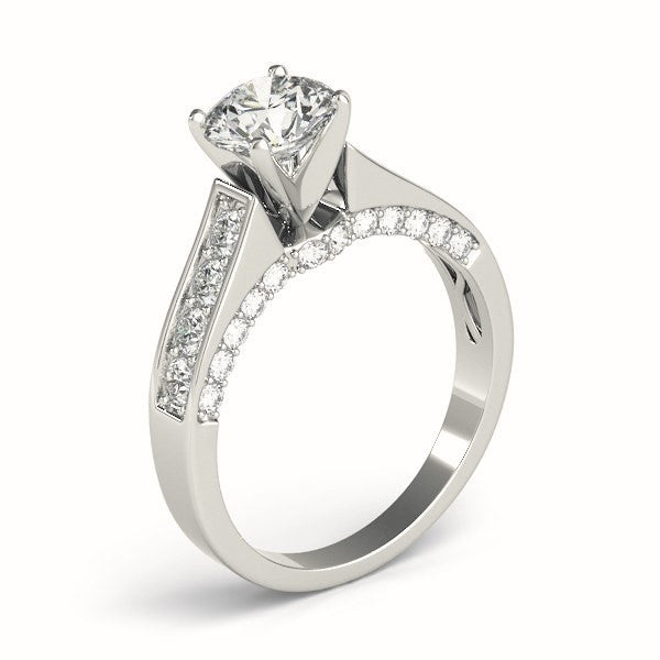 Single Row Channel Set Diamond Engagement Ring · 0.43 ct tw