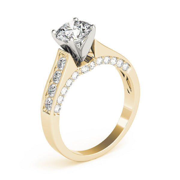 Single Row Channel Set Diamond Engagement Ring · 0.43 ct tw