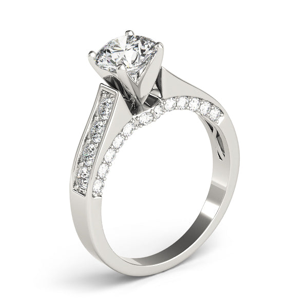 Single Row Channel Set Diamond Engagement Ring · 0.43 ct tw