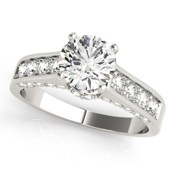 Single Row Channel Set Diamond Engagement Ring · 0.43 ct tw