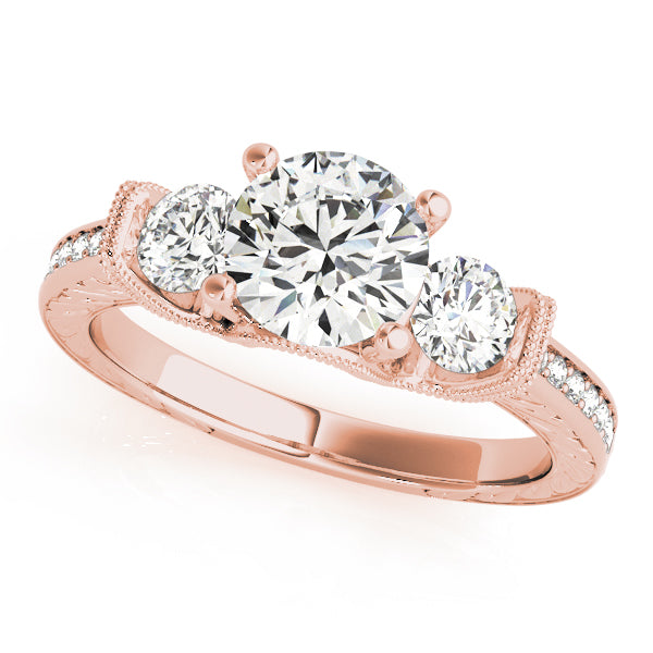 Round Three-Stone Diamond Engagement Ring · 1.95 ct tw