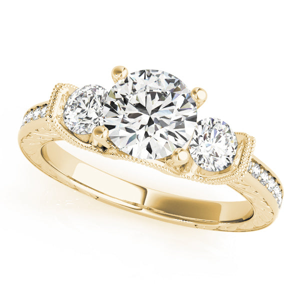 Round Three-Stone Diamond Engagement Ring · 1.51 ct tw