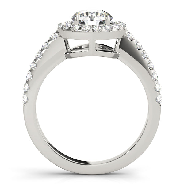 Round Halo Diamond Engagement Ring · 1.05 ct tw