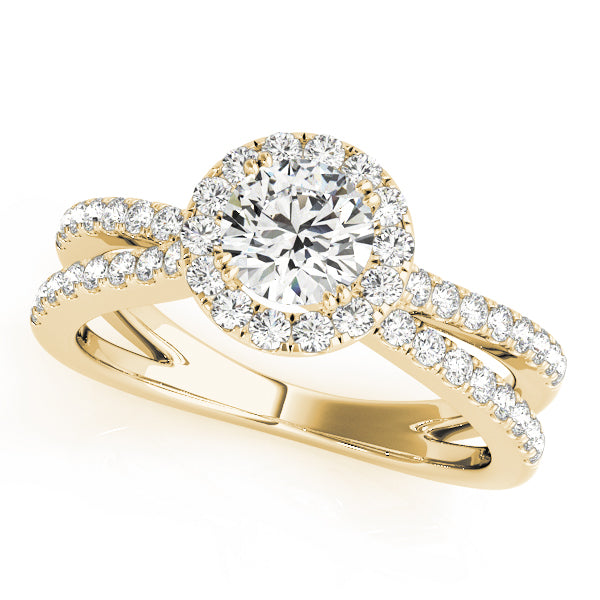 Round Halo Diamond Engagement Ring · 1.28 ct tw