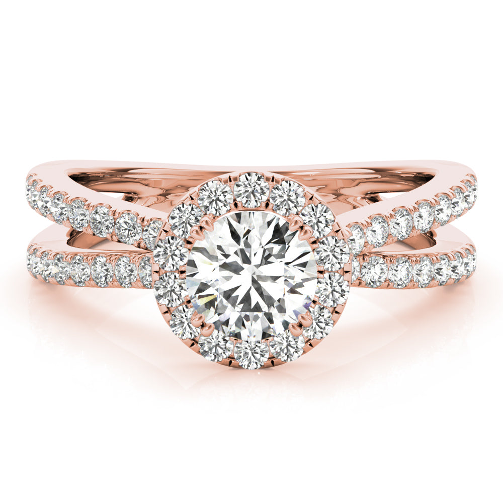 Round Halo Diamond Engagement Ring · 1.52 ct tw