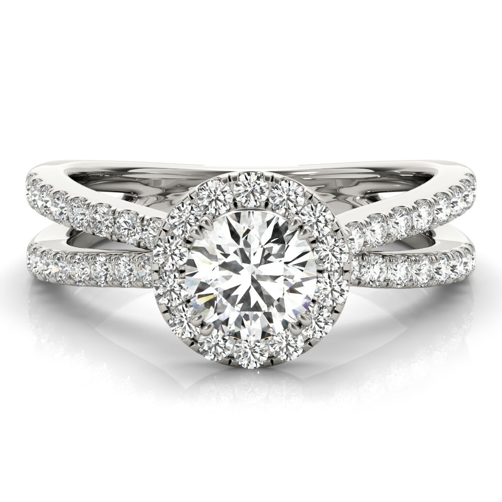 Round Halo Diamond Engagement Ring · 1.28 ct tw