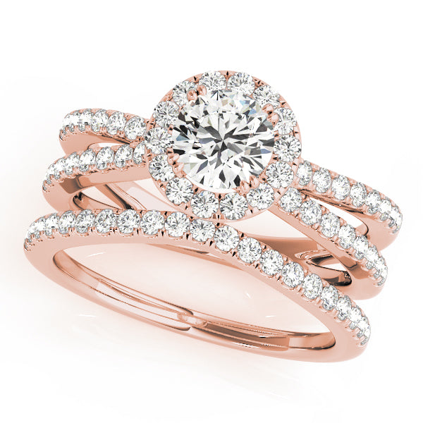 Round Halo Diamond Engagement Ring · 1.28 ct tw
