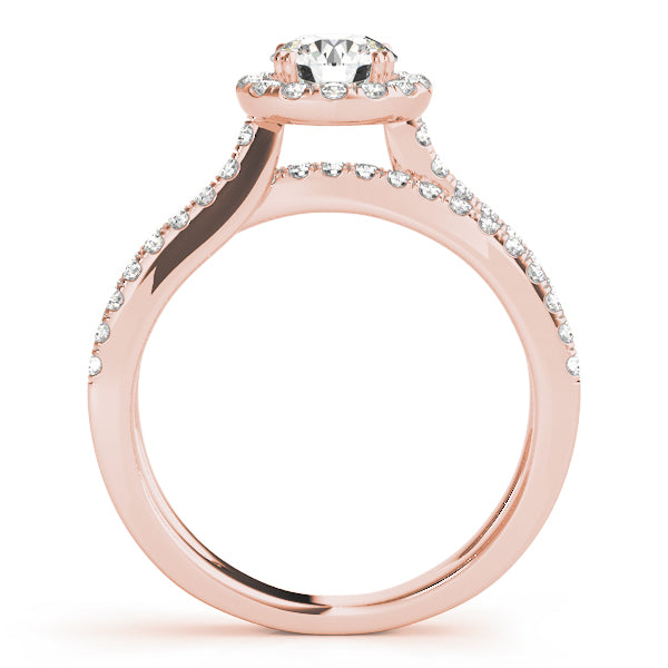 Round Halo Diamond Engagement Ring · 1.28 ct tw