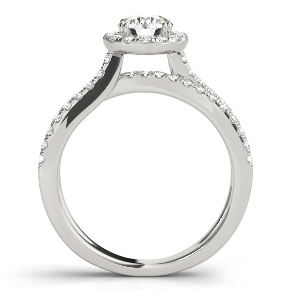 Round Halo Diamond Engagement Ring · 1.28 ct tw