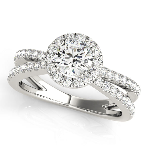 Round Halo Diamond Engagement Ring · 1.28 ct tw