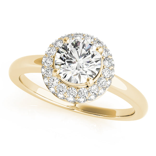 Round Halo Diamond Engagement Ring · 1.37 ct tw