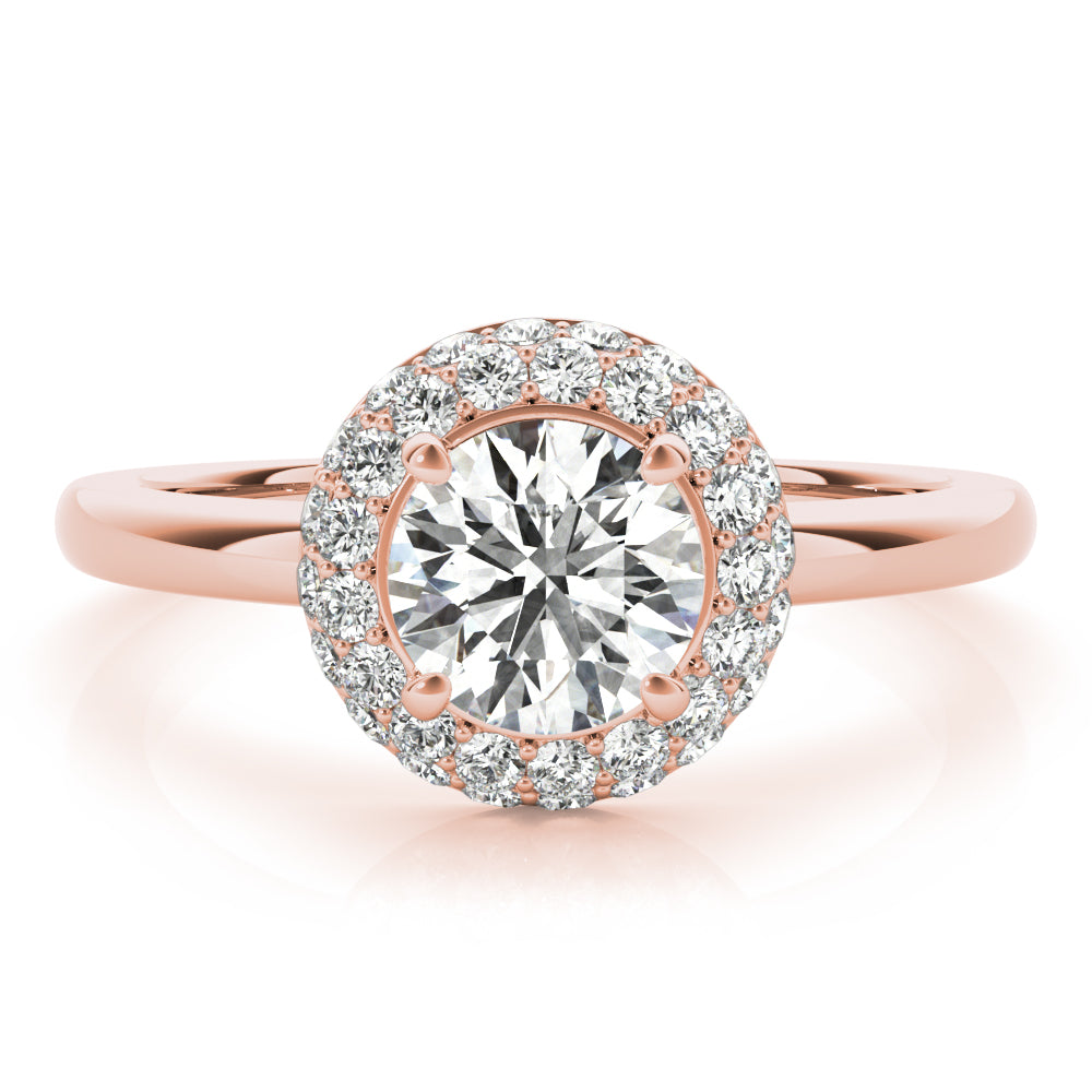 Round Halo Diamond Engagement Ring · 0.52 ct tw
