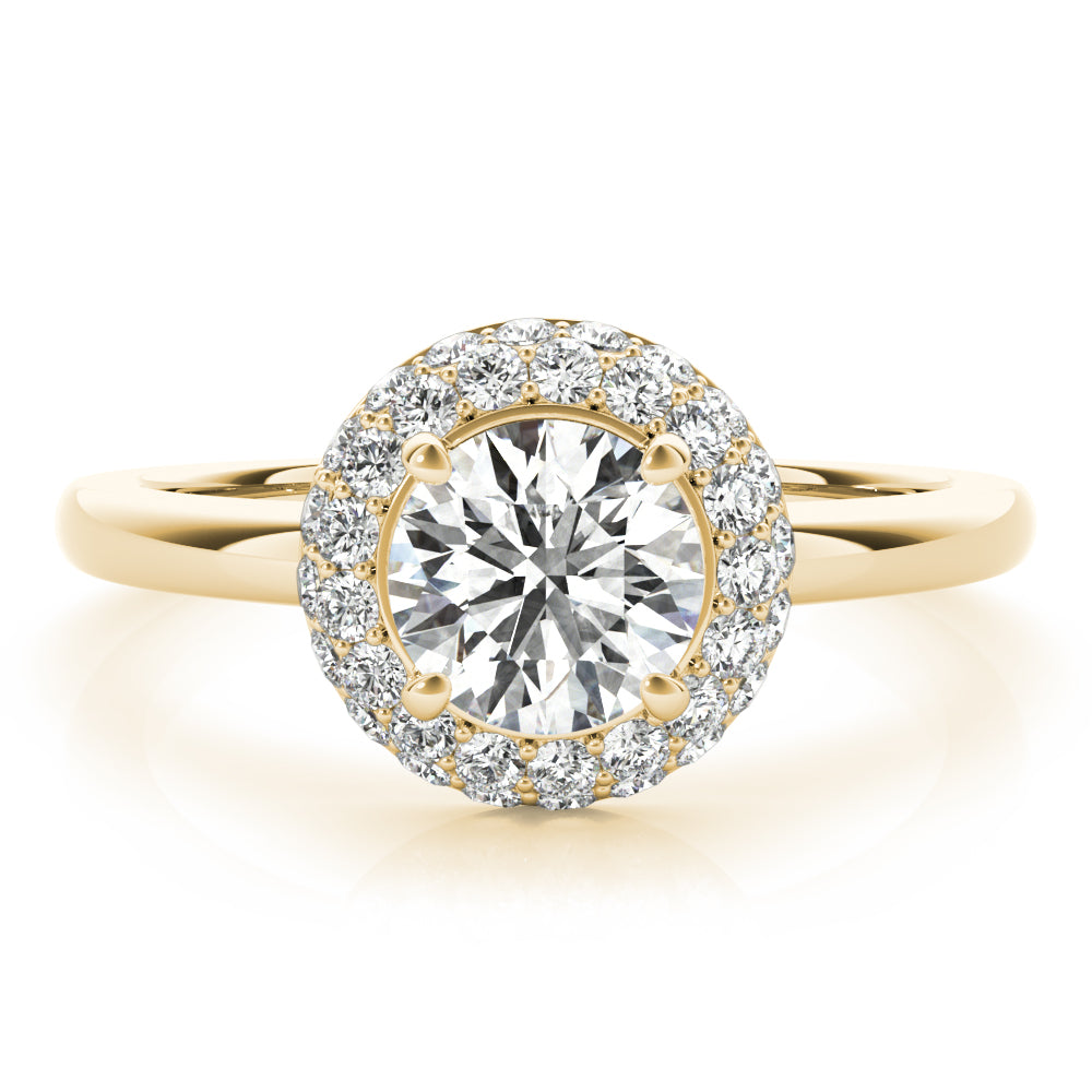Round Halo Diamond Engagement Ring · 0.52 ct tw