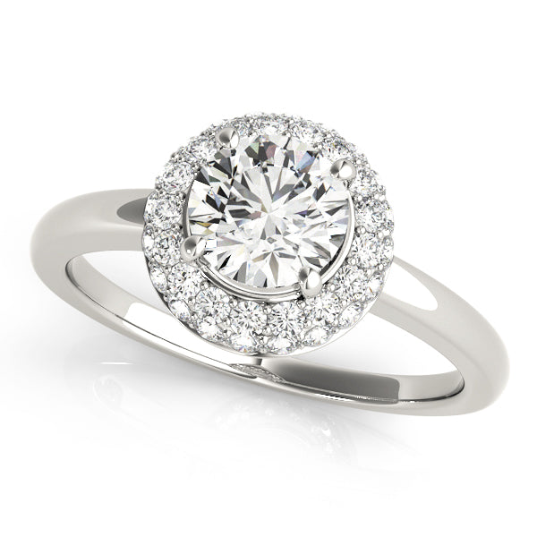 Round Halo Diamond Engagement Ring · 1.37 ct tw