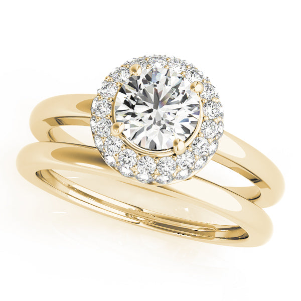 Round Halo Diamond Engagement Ring · 1.37 ct tw