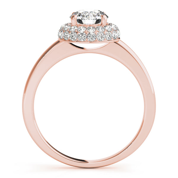 Round Halo Diamond Engagement Ring · 0.52 ct tw
