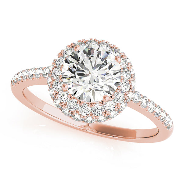 Round Halo Diamond Engagement Ring · 1.05 ct tw