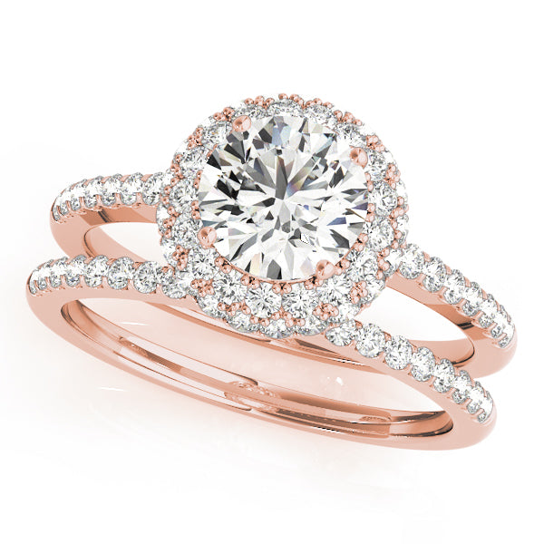 Round Halo Diamond Engagement Ring · 0.54 ct tw