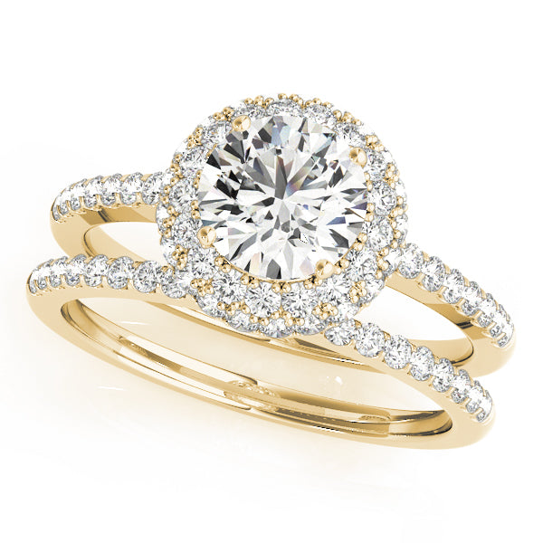 Round Halo Diamond Engagement Ring · 0.72 ct tw