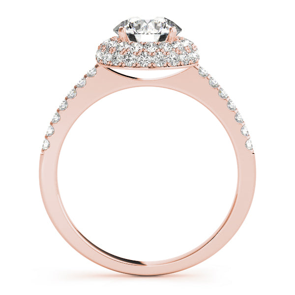 Round Halo Diamond Engagement Ring · 0.54 ct tw