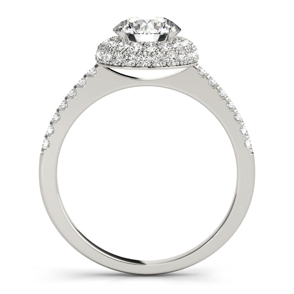Round Halo Diamond Engagement Ring · 1.05 ct tw