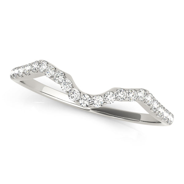 Curved Diamond Wedding Band · 0.09 ct tw