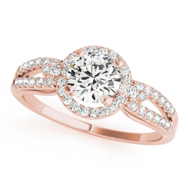Round Halo Diamond Engagement Ring · 0.21 ct tw