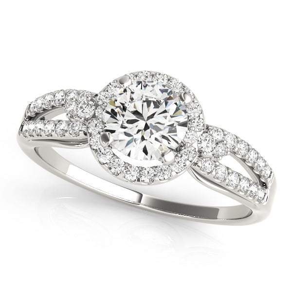 Round Halo Diamond Engagement Ring · 0.21 ct tw