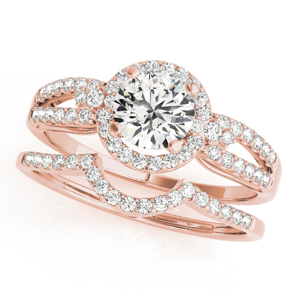 Round Halo Diamond Engagement Ring · 0.21 ct tw