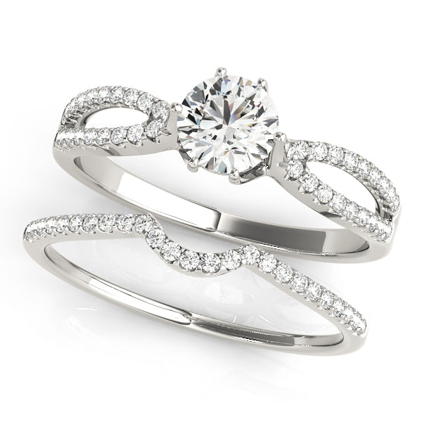 Round Multi-Row Diamond Engagement Ring · 0.90 ct tw