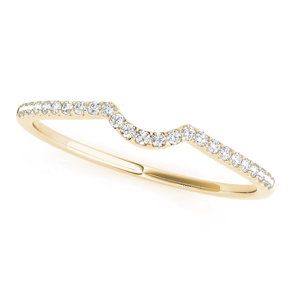 Curved Diamond Wedding Band · 0.09 ct tw