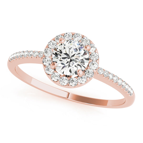 Round Halo Diamond Engagement Ring · 0.16 ct tw