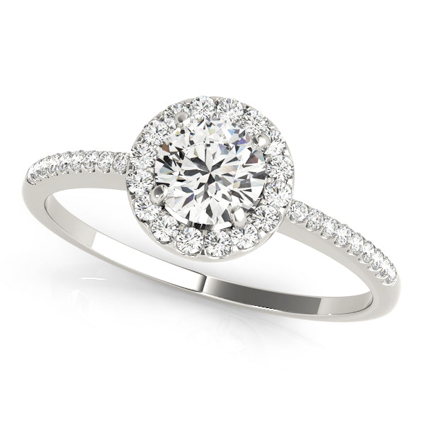 Round Halo Diamond Engagement Ring · 0.16 ct tw
