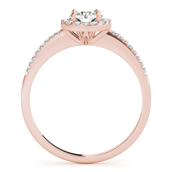 Round Halo Diamond Engagement Ring · 0.16 ct tw
