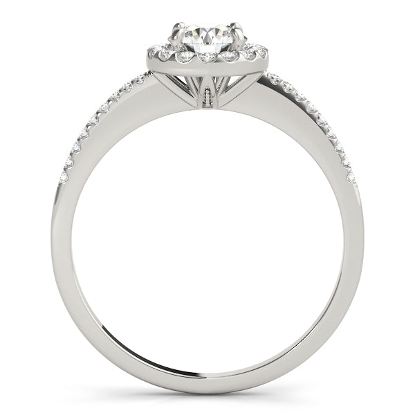 Round Halo Diamond Engagement Ring · 0.16 ct tw