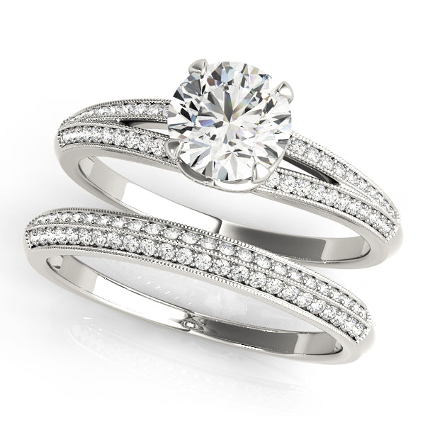 Round Multi-Row Diamond Engagement Ring · 1.18 ct tw