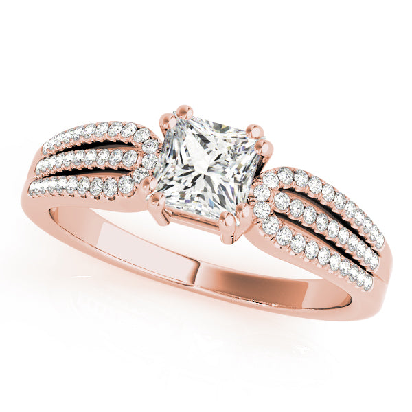Square Multi-Row Diamond Engagement Ring · 1.01 ct tw
