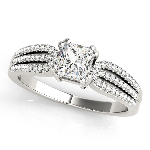 Square Multi-Row Diamond Engagement Ring · 1.06 ct tw